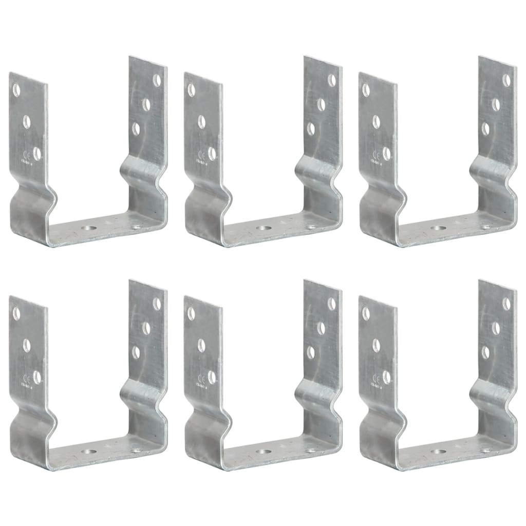 vidaXL Plotové kotvy 6 ks stříbrné 12 x 6 x 15 cm pozinkovaná ocel
