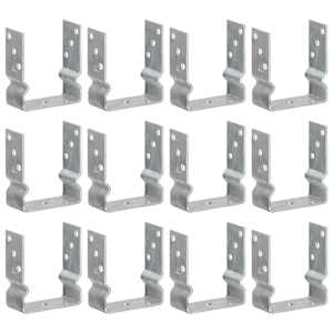 Ograjna sidra 12 kosov srebrna 12x6x15 cm pocinkano jeklo