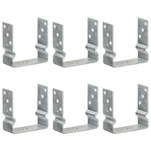 Ograjna sidra 6 kosov srebrna 14x6x15 cm pocinkano jeklo