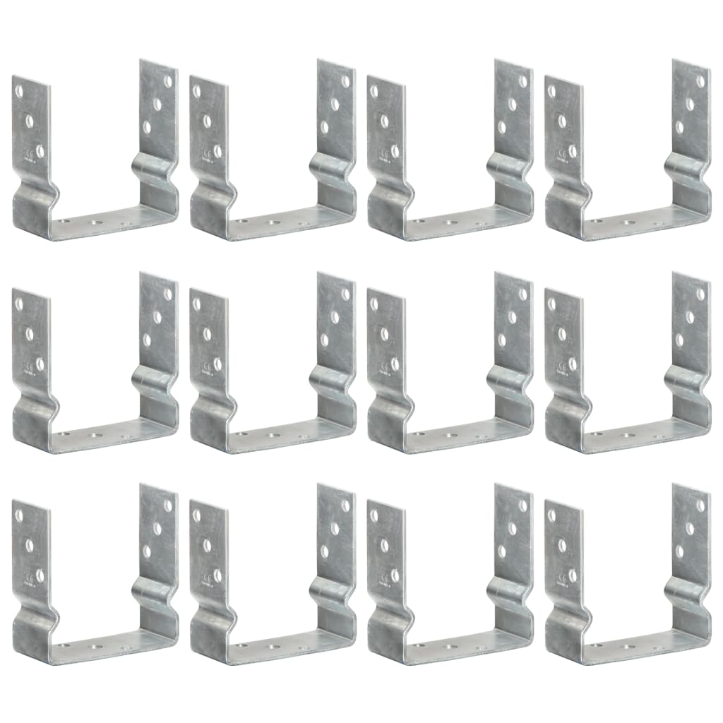 Âncoras de vedação 12 pcs 14x6x15 cm aço galvanizado prateado