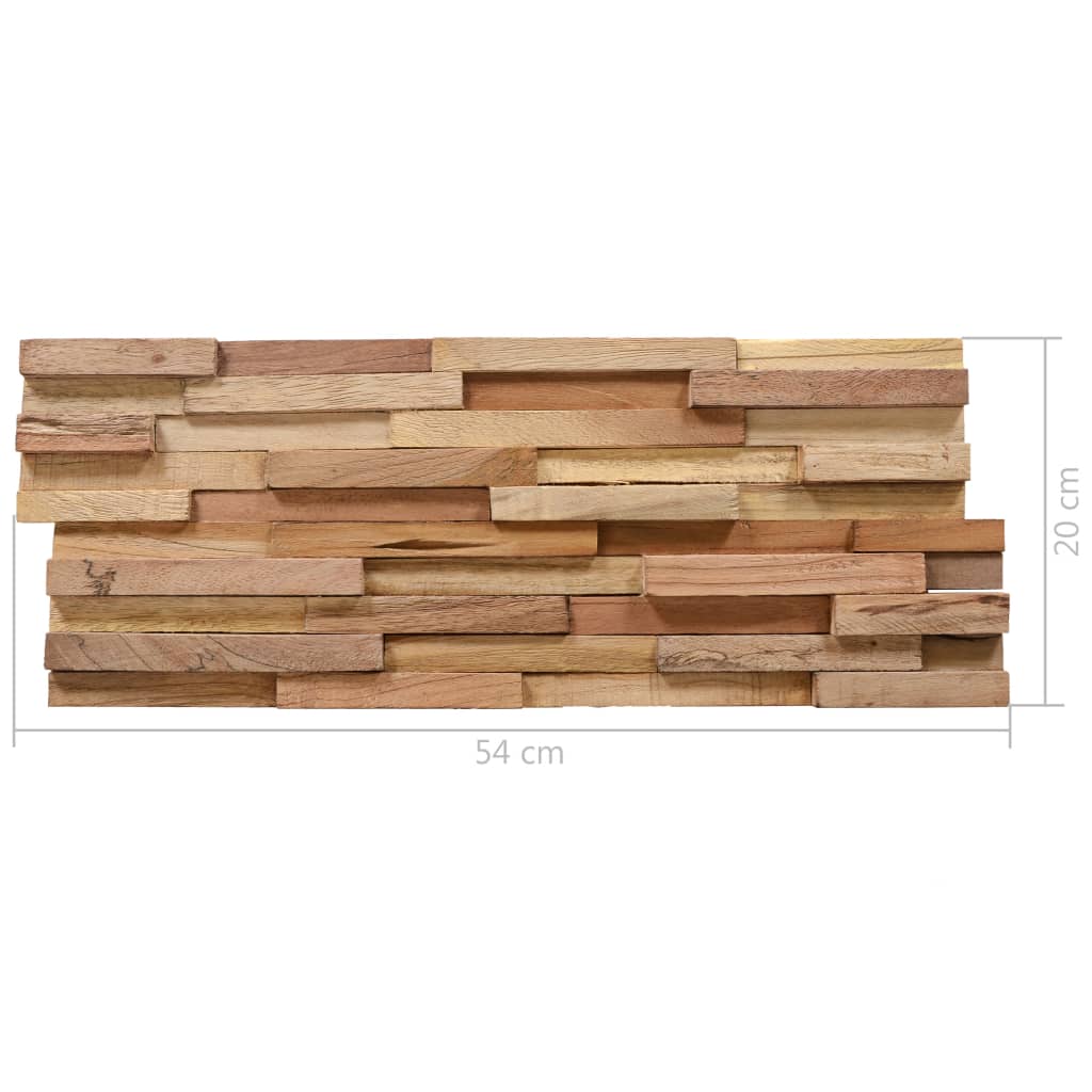 20 db tömör tíkfa 3D falburkoló panel 2 m² 