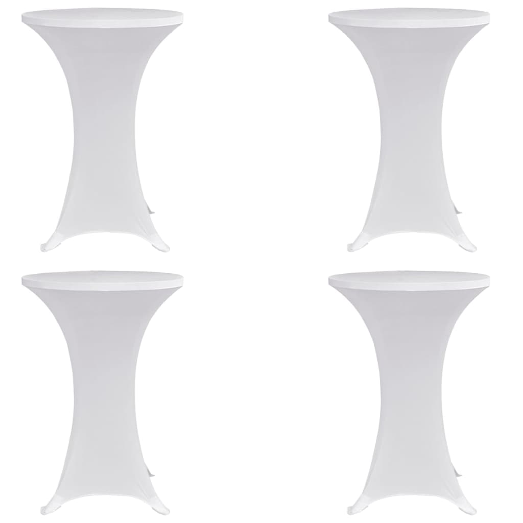vidaXL Stehtischhussen 4 Stk. Ø 60 cm Weiß Stretch