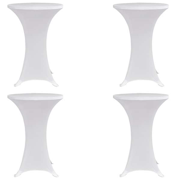 vidaXL seisulauakate &Oslash; 80 cm, valge, veniv, 4 tk