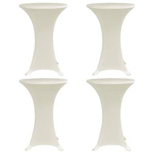 Pregrinjalo za visoko mizo Ø60 cm krem raztegljivo 4 kosi