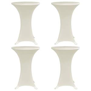 Pregrinjalo za visoko mizo Ø80 cm krem raztegljivo 4 kosi