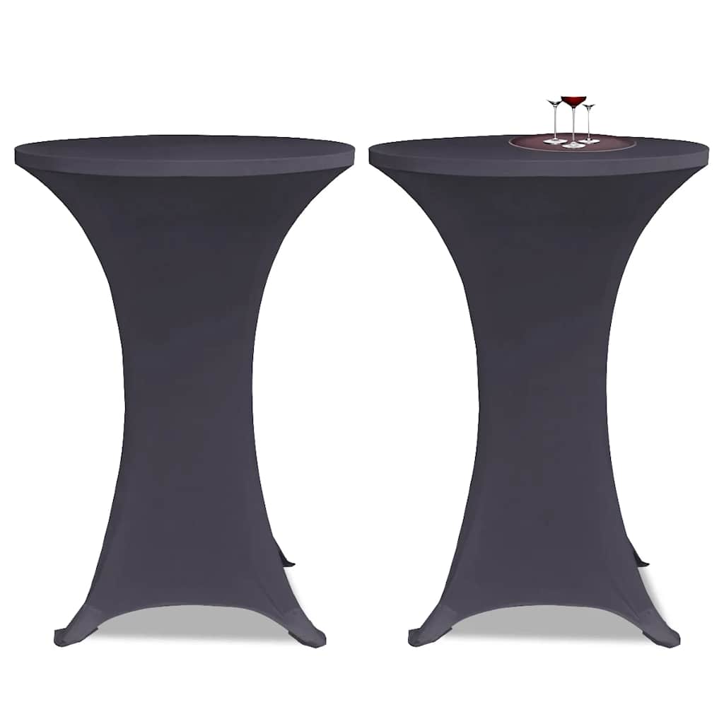 vidaXL Venyvä pöydänsuoja 4 kpl 80 cm antrasiitti