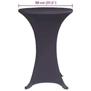 Strečové návleky na stůl 4 ks 80 cm antracitové - obrázek 6
