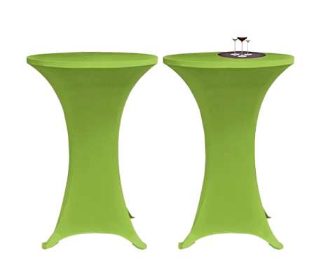vidaXL Housses de table extensible 4 pcs 70 cm Vert