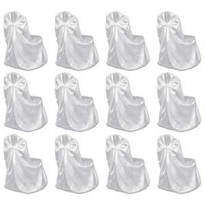 Prevleke za stol za poročne gostije 12 kosov bele