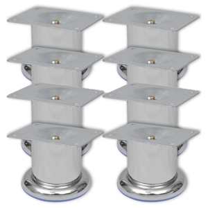 vidaXL &uuml;mmargused diivanijalad 8 tk, kroom, 60 mm