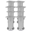 vidaXL &uuml;mmargused diivanijalad 8 tk, kroom, 120 mm