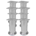 vidaXL Pés para sofá redondos 8 pcs 120 mm cromado