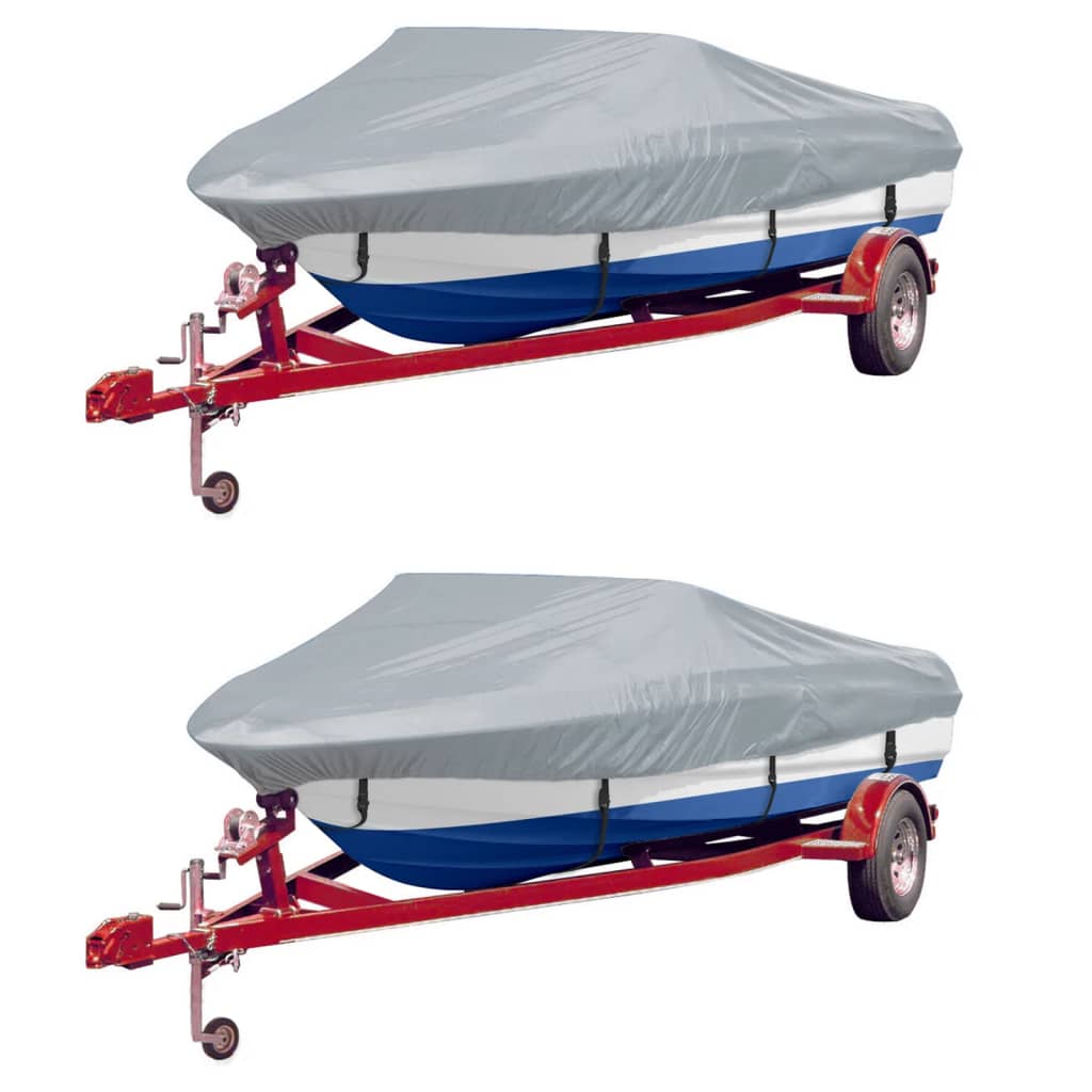 vidaXL Bootspersenninge 2 Stk. Grau Länge 519-580 cm Breite 294 cm