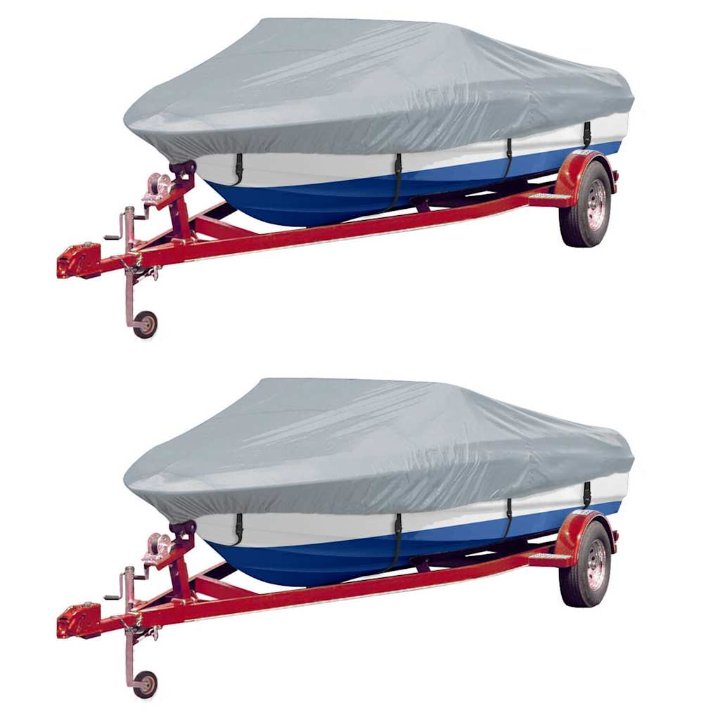 vidaXL Bootspersenninge 2 Stk. Grau Länge 610-671 cm Breite 254 cm