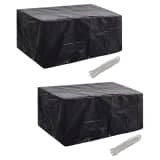 vidaXL Conjunto capas p/ mobiliário jardim 2 pcs 10 ilhós 240x140 cm