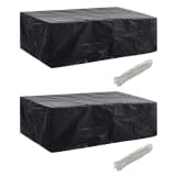 vidaXL Conjunto capas p/ mobiliário jardim 2 pcs 10 ilhós 300x140 cm
