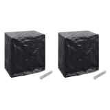vidaXL Capas mobiliário jardim 2 pcs mesa ténis 8 ilhós 160x55x182 cm