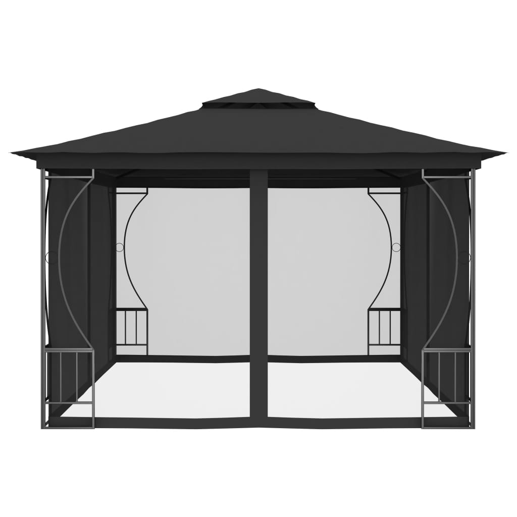 Thumbnail - vidaXL Pavillon mit Netz 300x400x265 cm Anthrazit