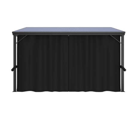vidaXL Gazebo with Curtain 405x294x244 cm Anthracite | vidaXL.com.au