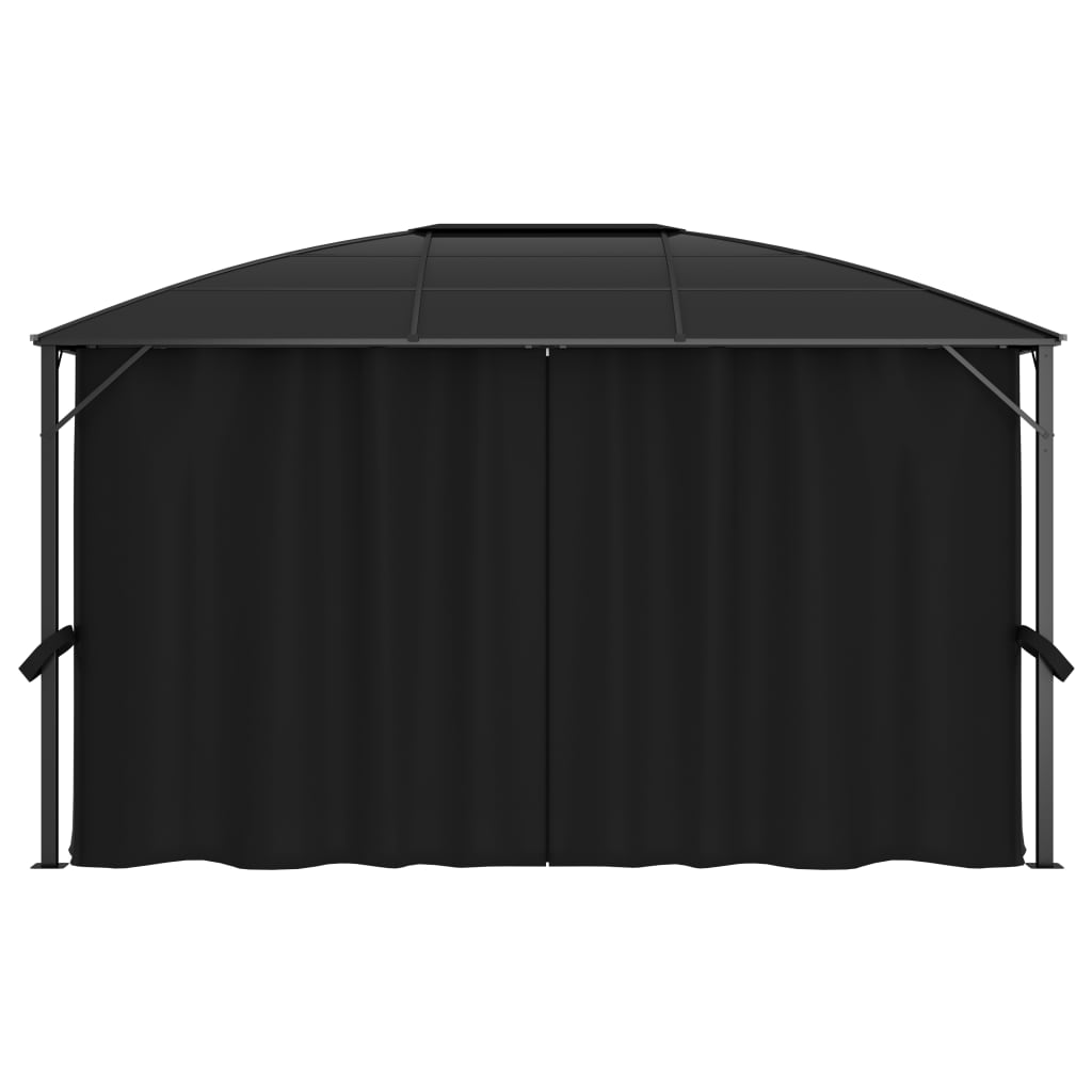 vidaXL Pavilion cu perdele, antracit, 400 x 300 x 265 cm