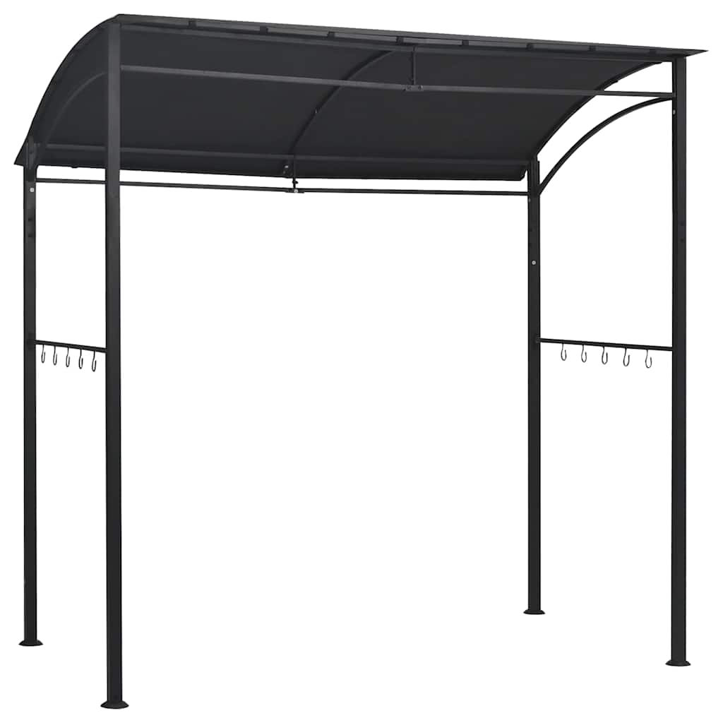 vidaXL Grilovací altánok 215x150x220 cm antracitový oceľový