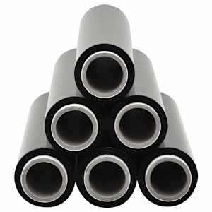 vidaXL T&auml;ckplast 6 st svart 20 &micro;m 720 m