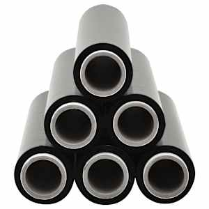 vidaXL Pallefilmrull 6 stk svart 23 &micro;m 624 m