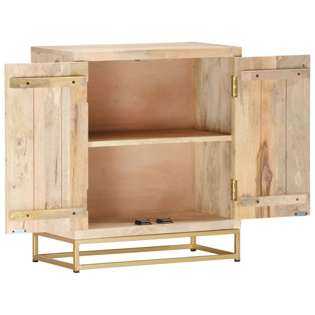 

vidaXL Dressoir 60x30x70 cm massief mangohout goudkleurig