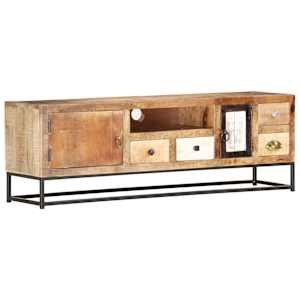 TV stolek 120 x 30 x 40 cm masivní recyklované dřevo - obrázek 12