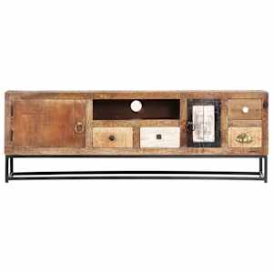 TV stolek 120 x 30 x 40 cm masivní recyklované dřevo - obrázek 3