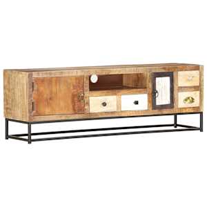 TV stolek 120 x 30 x 40 cm masivní recyklované dřevo - obrázek 9