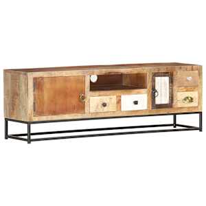 TV stolek 120 x 30 x 40 cm masivní recyklované dřevo - obrázek 10