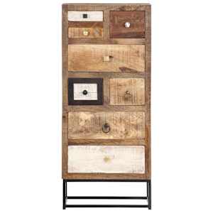 Komoda se zásuvkami 45 x 30 x 105 cm masivní recyklované dřevo - obrázek 3