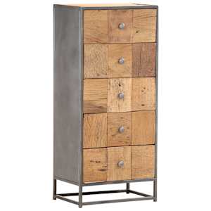 vidaXL kummut, 45 x 30 x 100 cm, toekas taaskasutatud puit