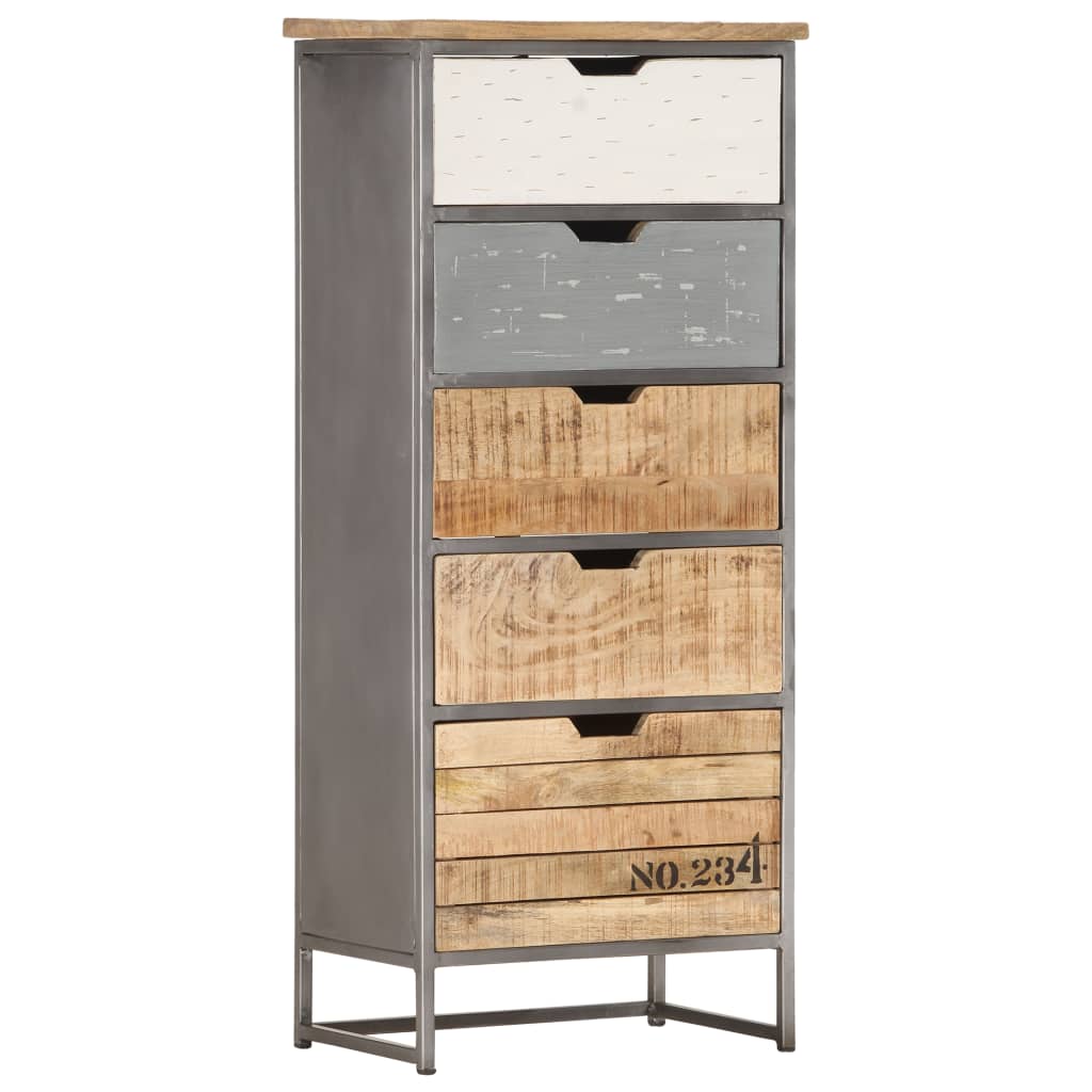 vidaXL Beistellschrank mit Schubladen 45x30x105 cm Mango Massivholz