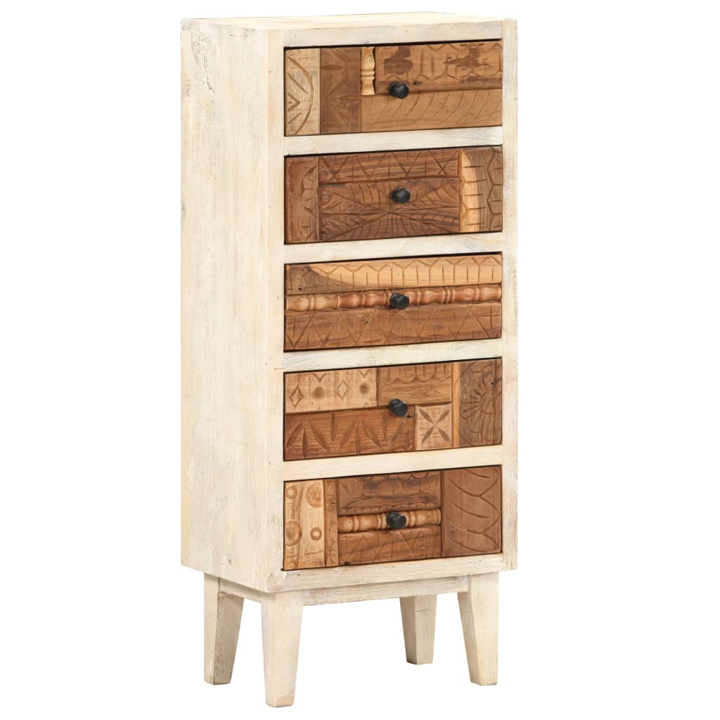 vidaXL Dulap cu sertare, 45 x 30 x 105 cm, lemn masiv reciclat 105