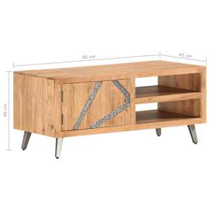 Konferenční stolek 90 x 45 x 40 cm masivní akáciové dřevo - obrázek 7