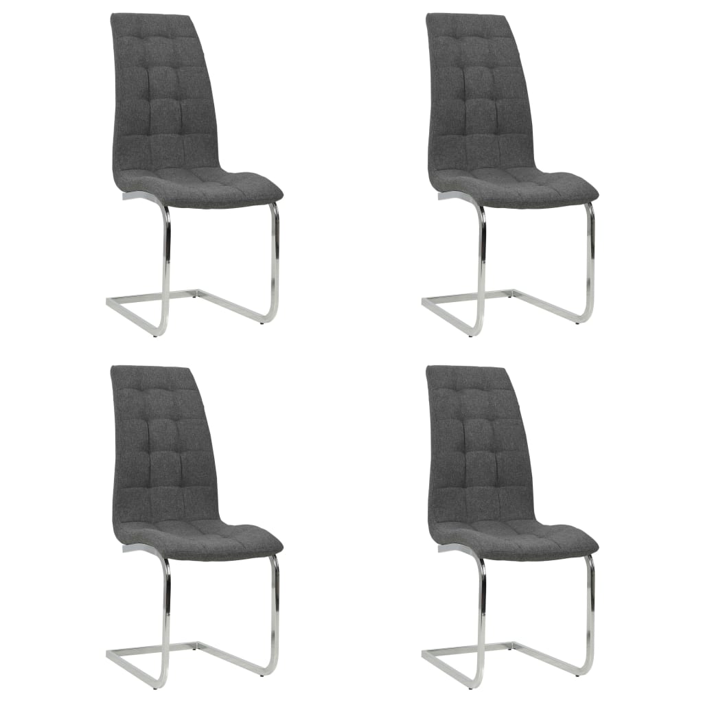 vidaXL Καρέκλες Τραπεζαρίας 4 τεμ. Σκ. Γκρι 42,5x61x104,5 εκ. Ύφασμα