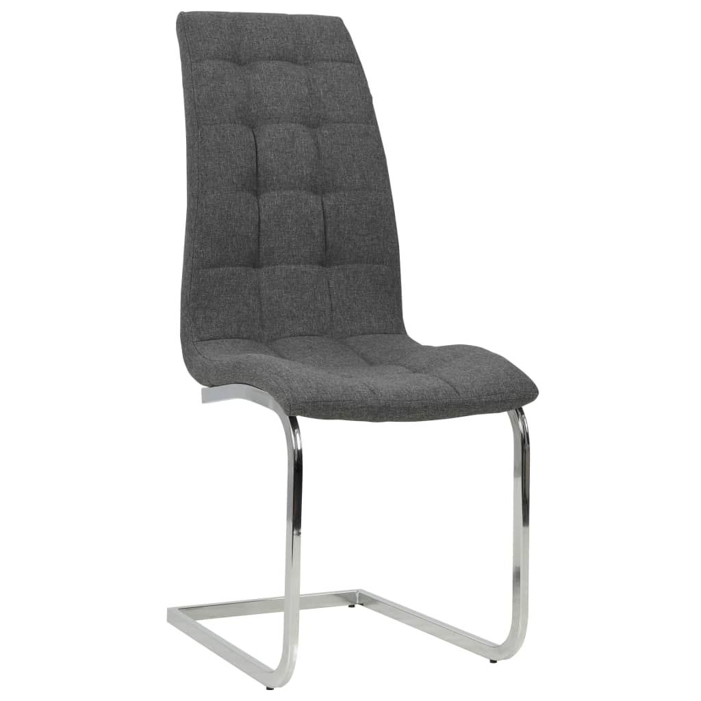 

vidaXL Eetkamerstoelen 4 st 42,5x61x104,5 cm stof donkergrijs