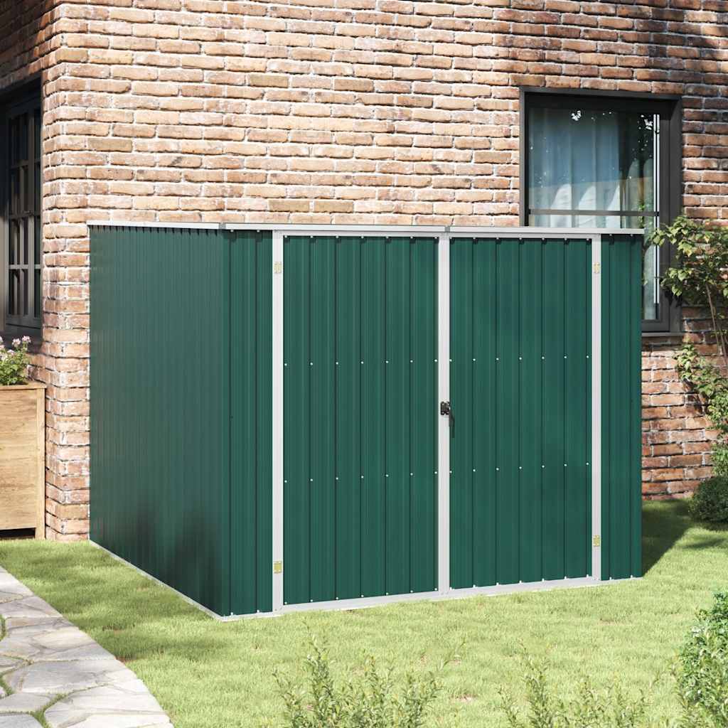 vidaXL Gerätehaus Grün 195x198x159 cm Verzinkter Stahl