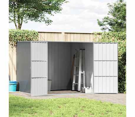 vidaXL Garden Shed | Grey | Galvanised Steel | Large | Tough | Garden Shed