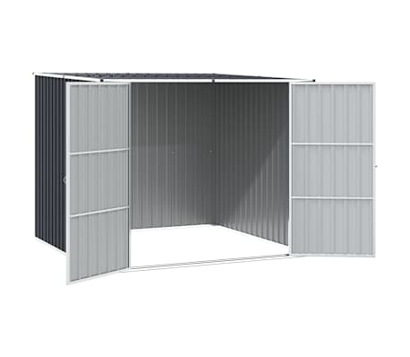 Capanno Da Giardino In Acciaio Zincato Antracite - 192x274x223 Cm - Foto 3