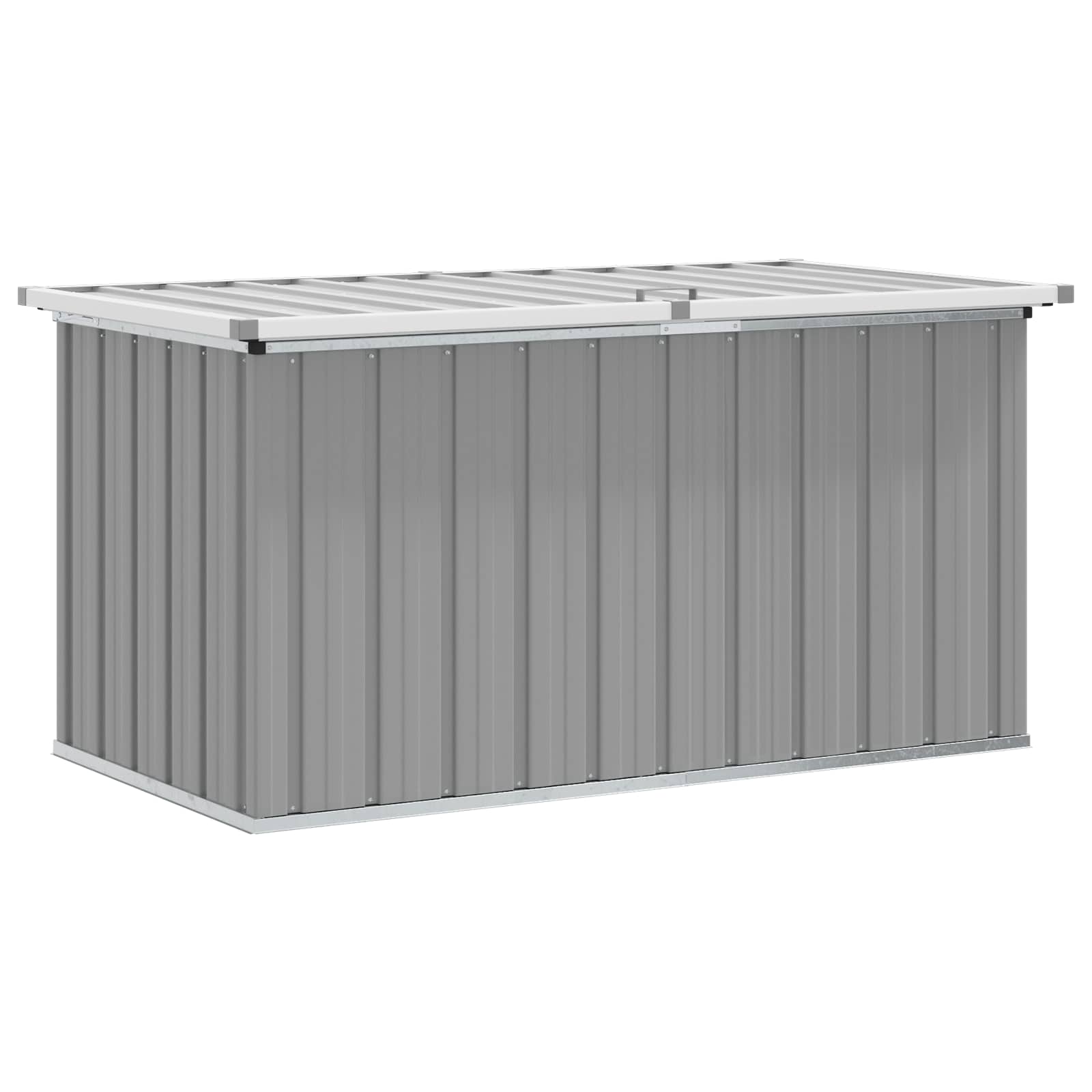 vidaXL Zahradní úložný box šedý 129 x 67 x 65 cm