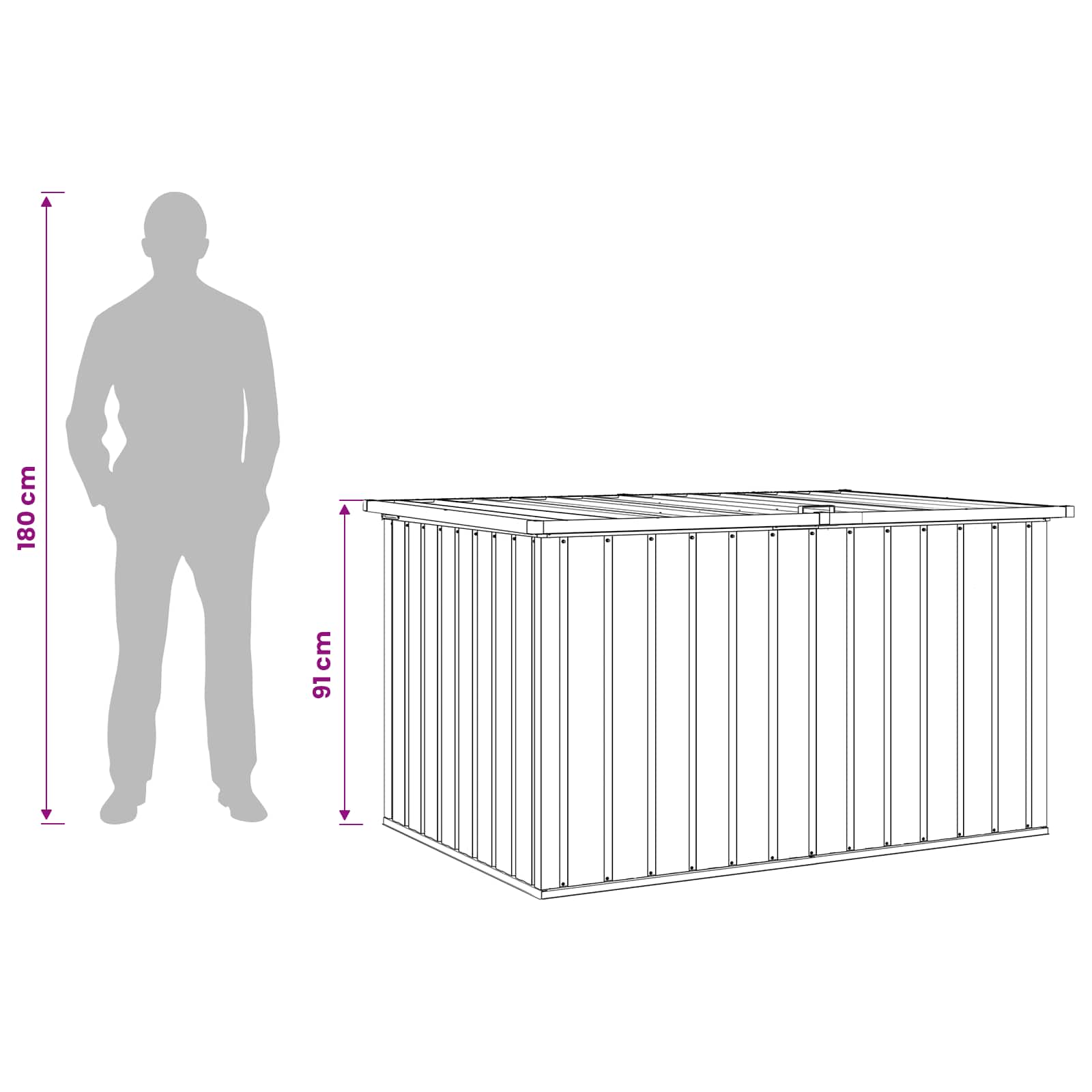 vidaXL Gartenbox Anthrazit 150x101x91 cm – Bild 12
