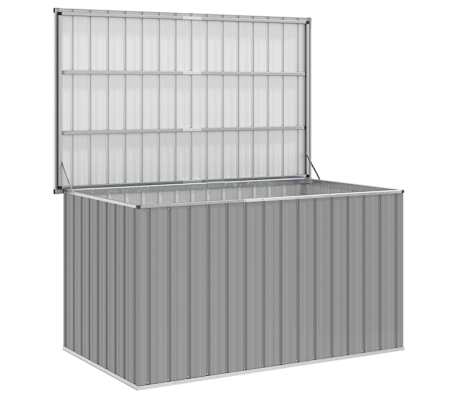 Coffre De Rangement Jardin Vert 171x99x93cm - En Acier Galvanisé, Grande Capacité, Pour Coussins, Jouets, Outils, Résiste Aux Intempéries - 3