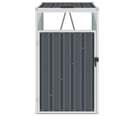 vidaXL Mülltonnenbox Grau 72×81×121 cm Stahl