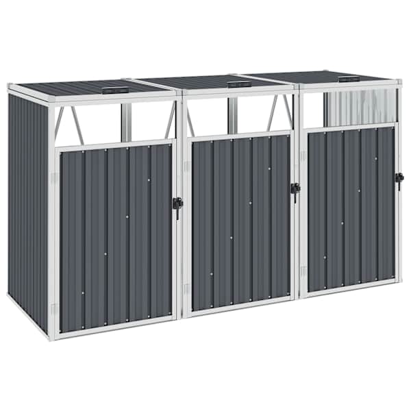 vidaXL kolme pr&uuml;gikasti kuur, hall, 213 x 81 x 121 cm teras