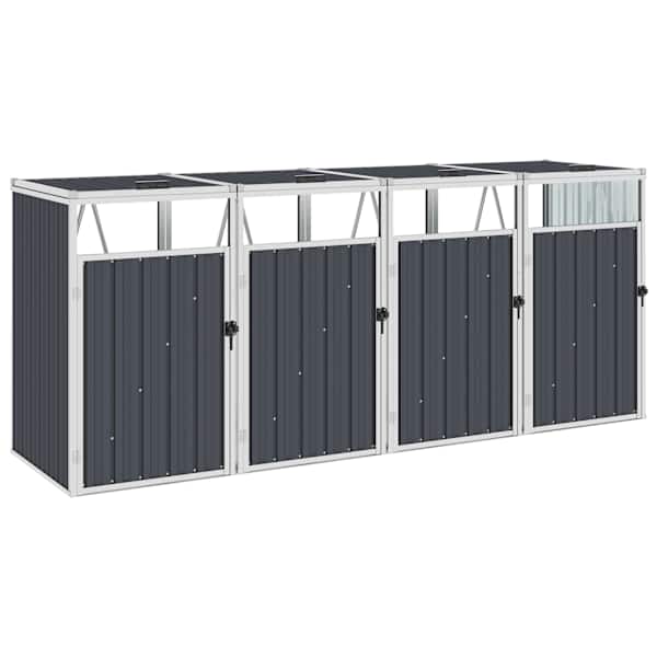 vidaXL nelja pr&uuml;gikasti kuur, antratsiithall, 286 x 81 x 121 cm teras