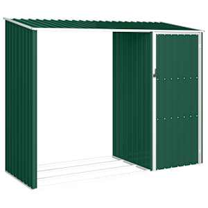 vidaXL aia puukuur, roheline, 245 x 98 x 159 cm, tsingitud teras