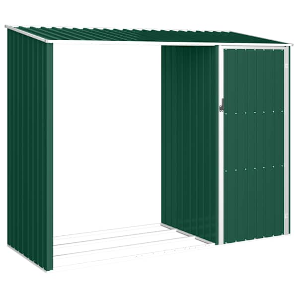 vidaXL aia puukuur, roheline, 245 x 98 x 159 cm, tsingitud teras